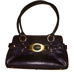 Unique Vintage Leather Club Black Leather Satchel